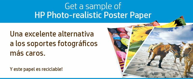 HP Photo-realistic Poster Paper Lead Gen Landing Page Image ES