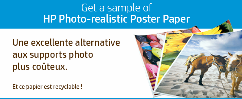 HP Photo-realistic Poster Paper Lead Gen Landing Page Image FR