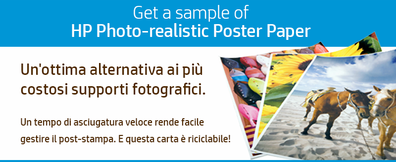 HP Photo-realistic Poster Paper Lead Gen Landing Page Image IT